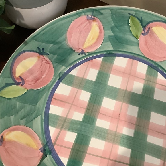 Beautiful Hand Painted Italian Caleca Platter 🍑 - Picture 5 of 7